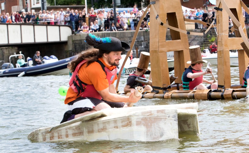 Cardboard Boat Race Bristol Harbour Festival